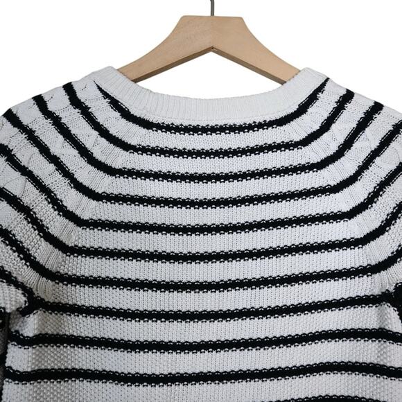 GAP Womens XS Cable Knit Crew Neck Striped Sweater - Picture 5 of 11